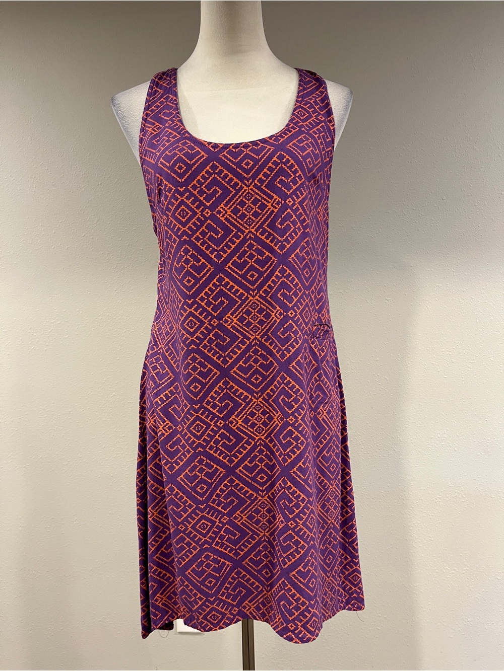 Kavu athletic geometric print Sleeveless race back mini Dress size XS